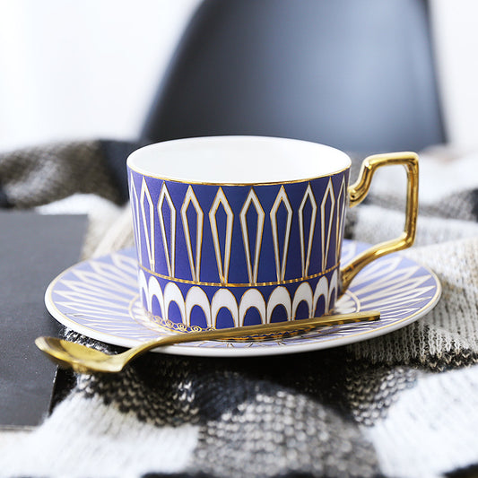 Elegant Royal Gold Rim Cup & Saucer