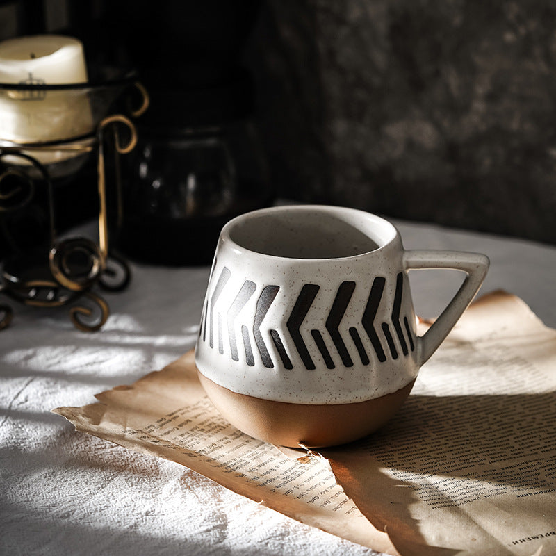 Hand painted Geometric Ceramic Mug
