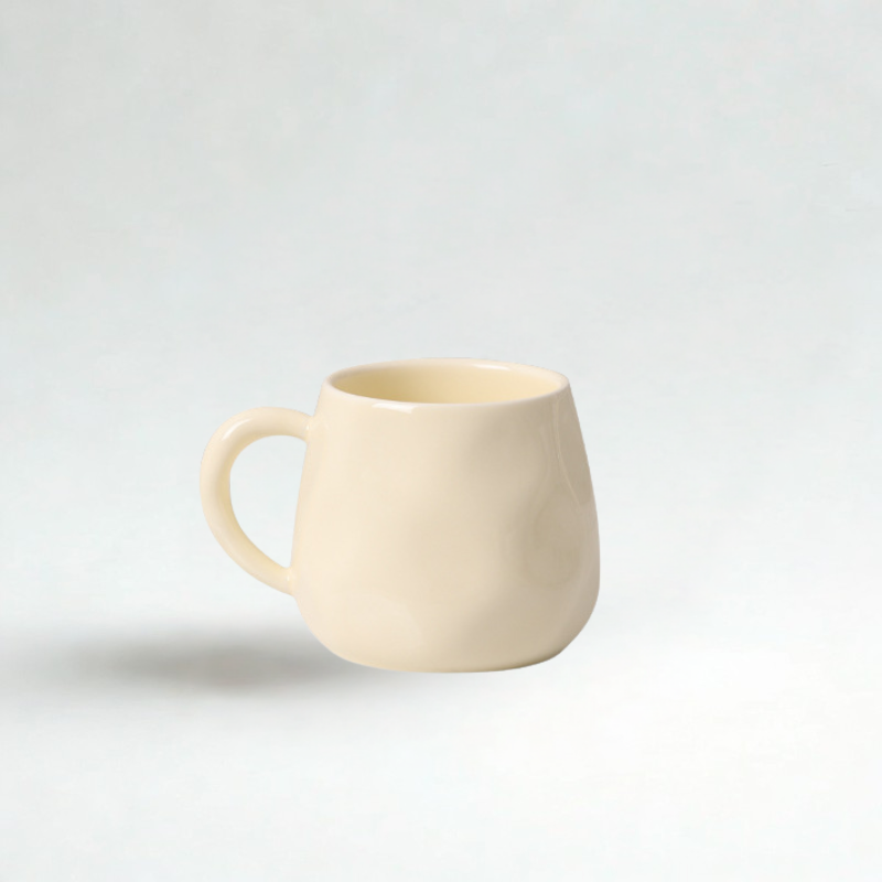 Minimalist Creamy Ceramic Tea Cup