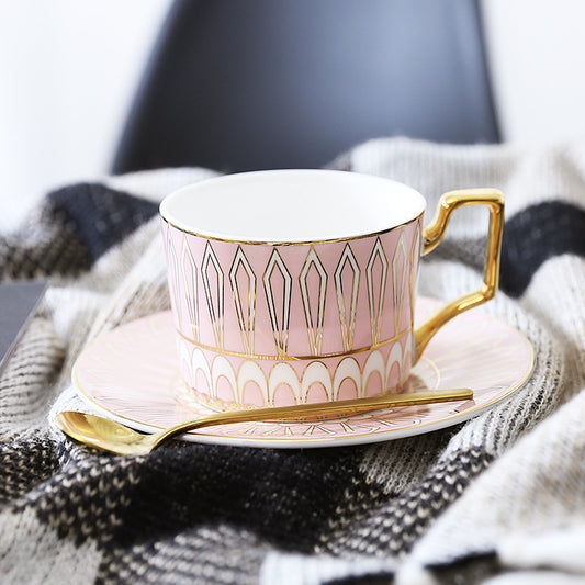 Elegant Royal Gold Rim Cup & Saucer