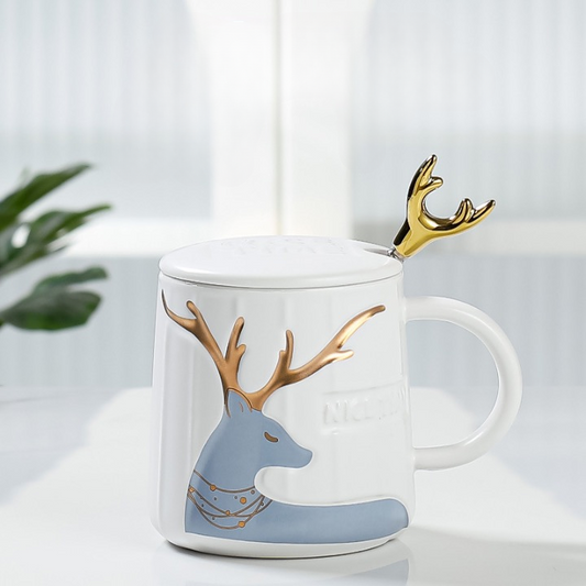 Nordic Embossed Deer Mug